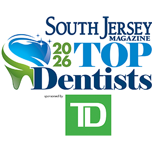South Jersey Magazine Top Dentists 2026 award badge