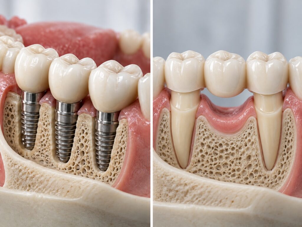 dental implants vs bridges